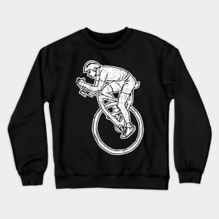 Crazy High Speed Long Distance Unicycle Rider Gift Idea Crewneck Sweatshirt